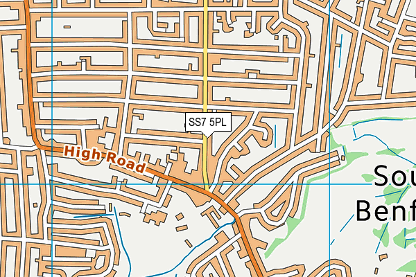 SS7 5PL map - OS VectorMap District (Ordnance Survey)
