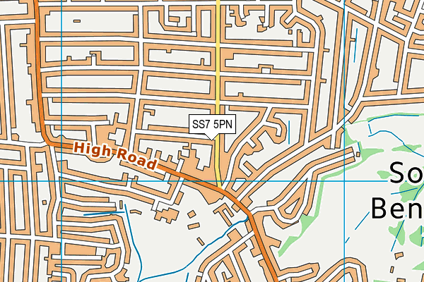 SS7 5PN map - OS VectorMap District (Ordnance Survey)