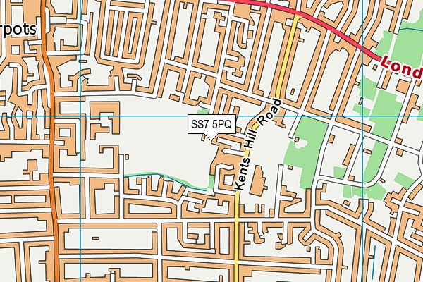 SS7 5PQ map - OS VectorMap District (Ordnance Survey)