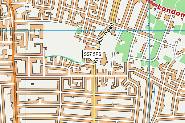 Kents Hill Junior School map (SS7 5PS) - OS VectorMap District (Ordnance Survey)