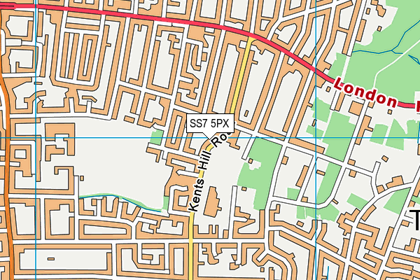 SS7 5PX map - OS VectorMap District (Ordnance Survey)