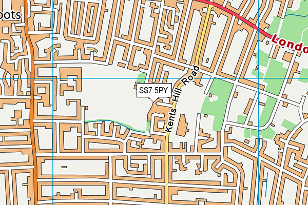 SS7 5PY map - OS VectorMap District (Ordnance Survey)