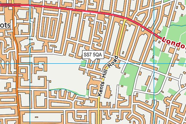 SS7 5QA map - OS VectorMap District (Ordnance Survey)