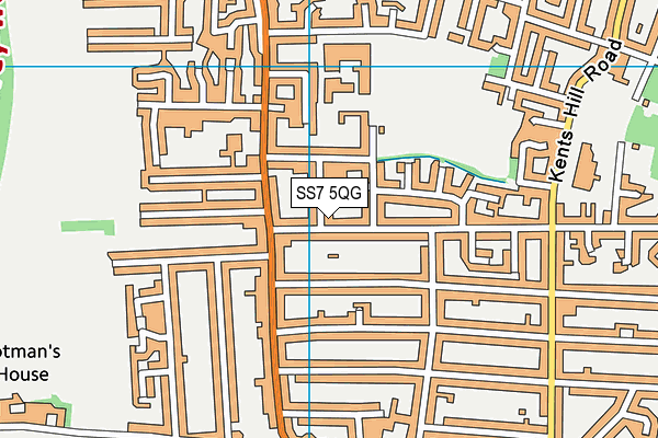 SS7 5QG map - OS VectorMap District (Ordnance Survey)
