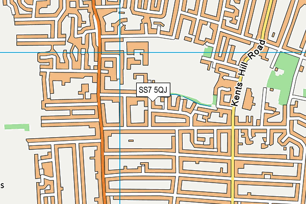 SS7 5QJ map - OS VectorMap District (Ordnance Survey)