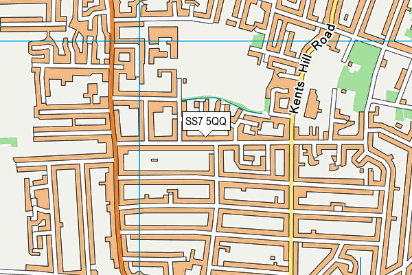 SS7 5QQ map - OS VectorMap District (Ordnance Survey)