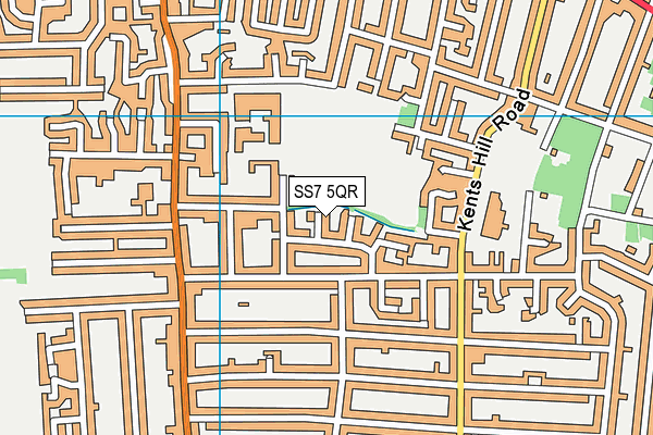 SS7 5QR map - OS VectorMap District (Ordnance Survey)