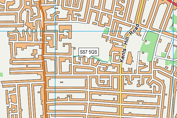 SS7 5QS map - OS VectorMap District (Ordnance Survey)