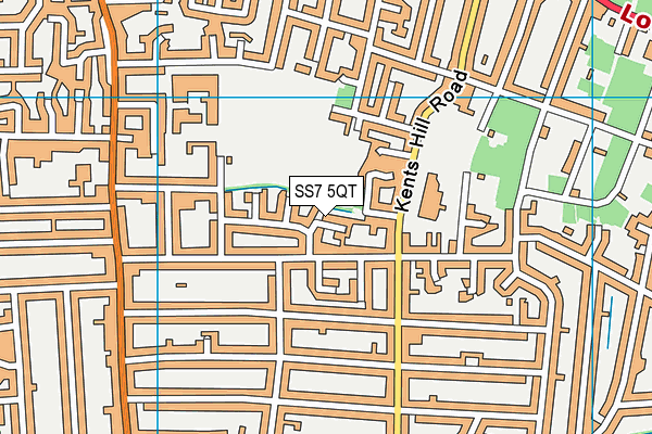 SS7 5QT map - OS VectorMap District (Ordnance Survey)