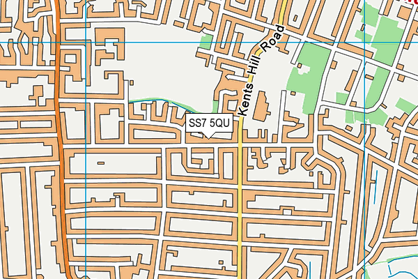 SS7 5QU map - OS VectorMap District (Ordnance Survey)