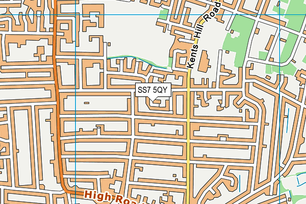 SS7 5QY map - OS VectorMap District (Ordnance Survey)