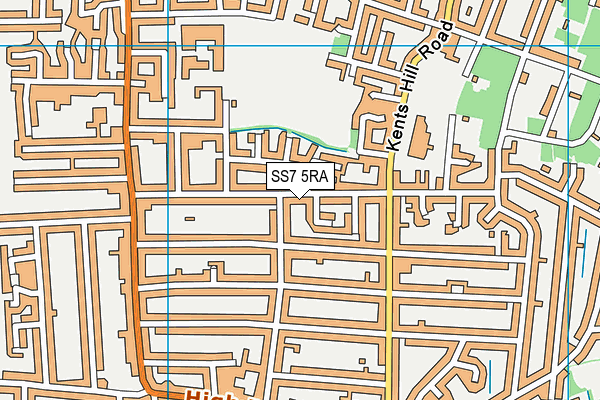 SS7 5RA map - OS VectorMap District (Ordnance Survey)