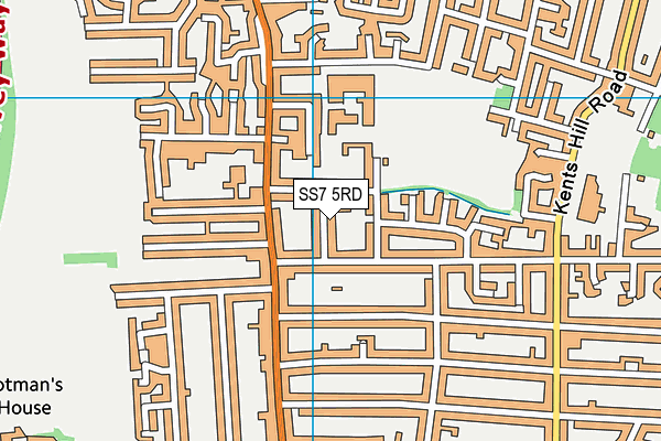 SS7 5RD map - OS VectorMap District (Ordnance Survey)