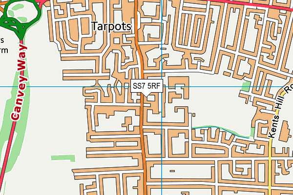 SS7 5RF map - OS VectorMap District (Ordnance Survey)