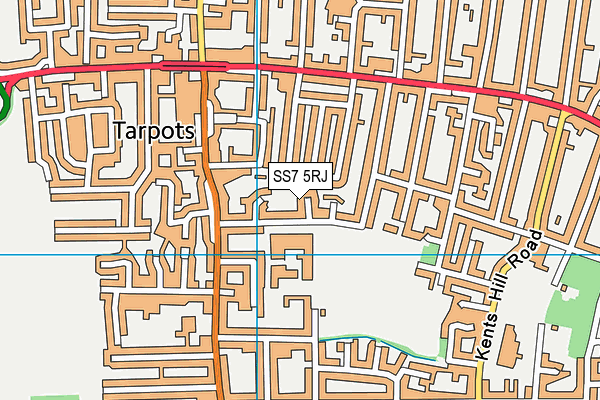 SS7 5RJ map - OS VectorMap District (Ordnance Survey)