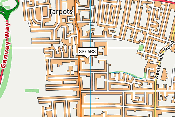 SS7 5RS map - OS VectorMap District (Ordnance Survey)