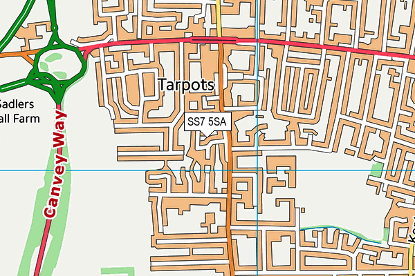 SS7 5SA map - OS VectorMap District (Ordnance Survey)