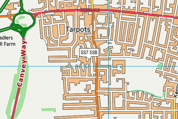 SS7 5SB map - OS VectorMap District (Ordnance Survey)