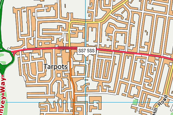 SS7 5SS map - OS VectorMap District (Ordnance Survey)