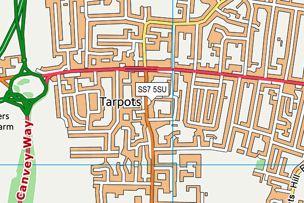 SS7 5SU map - OS VectorMap District (Ordnance Survey)