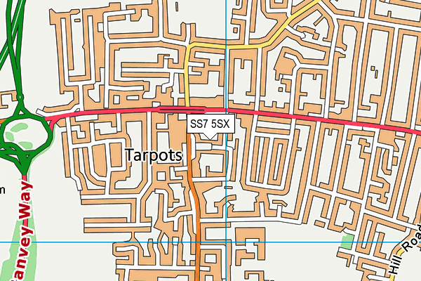 SS7 5SX map - OS VectorMap District (Ordnance Survey)