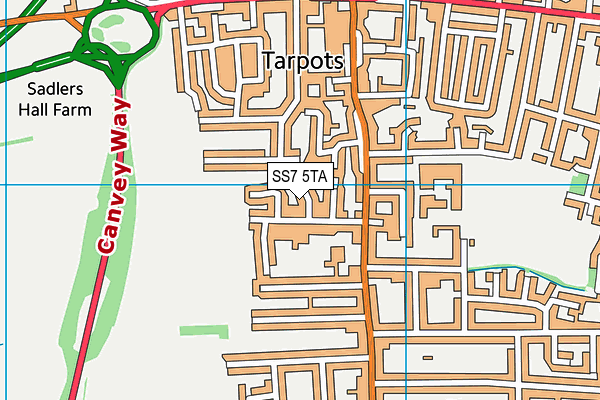SS7 5TA map - OS VectorMap District (Ordnance Survey)