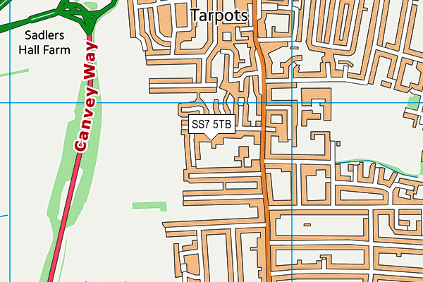 SS7 5TB map - OS VectorMap District (Ordnance Survey)