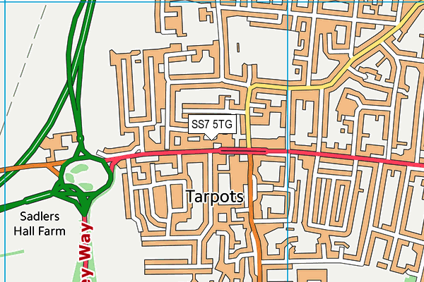 SS7 5TG map - OS VectorMap District (Ordnance Survey)