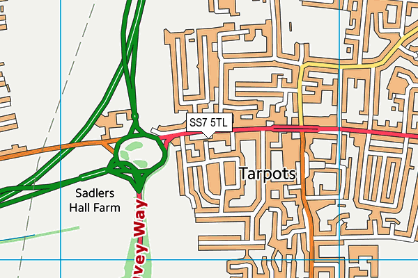 SS7 5TL map - OS VectorMap District (Ordnance Survey)