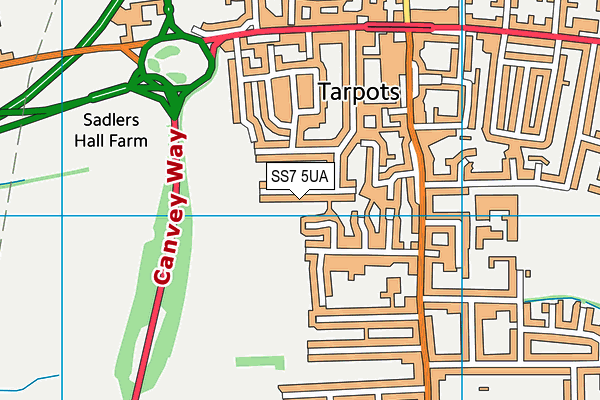 SS7 5UA map - OS VectorMap District (Ordnance Survey)