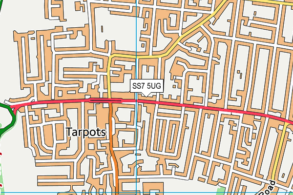 SS7 5UG map - OS VectorMap District (Ordnance Survey)