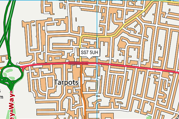 SS7 5UH map - OS VectorMap District (Ordnance Survey)