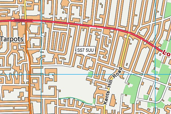 SS7 5UU map - OS VectorMap District (Ordnance Survey)