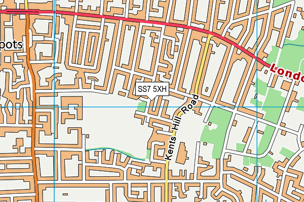 SS7 5XH map - OS VectorMap District (Ordnance Survey)