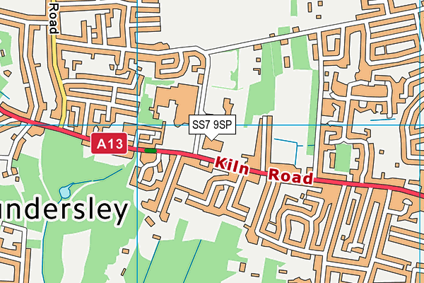 SS7 9SP map - OS VectorMap District (Ordnance Survey)