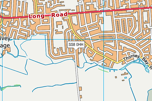 SS8 0HH map - OS VectorMap District (Ordnance Survey)