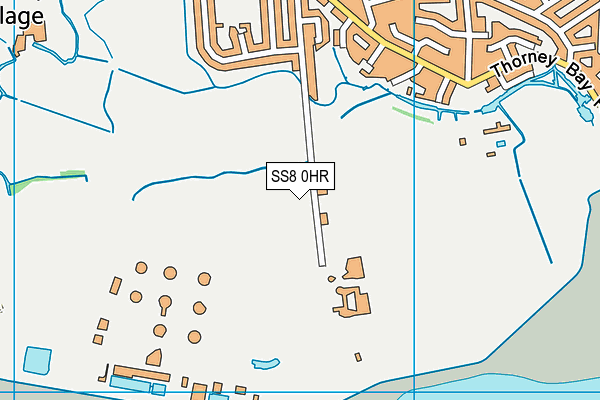SS8 0HR map - OS VectorMap District (Ordnance Survey)