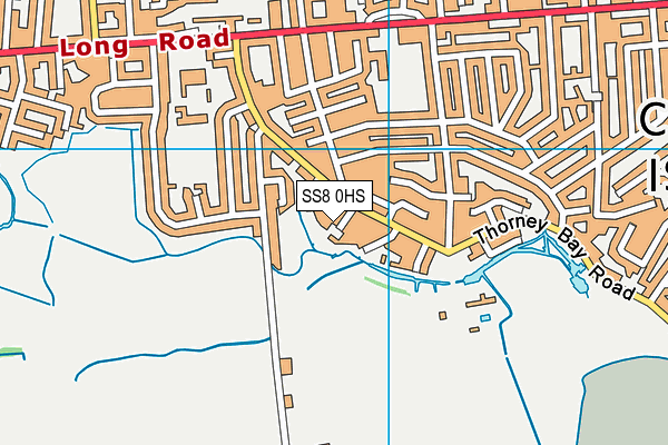 SS8 0HS map - OS VectorMap District (Ordnance Survey)