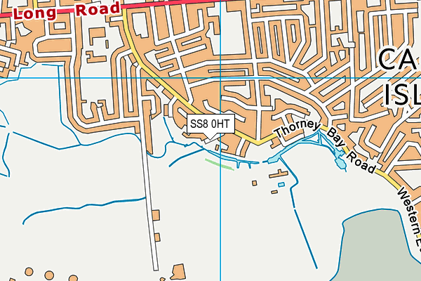 SS8 0HT map - OS VectorMap District (Ordnance Survey)