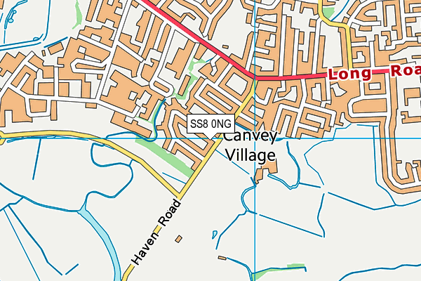 SS8 0NG map - OS VectorMap District (Ordnance Survey)