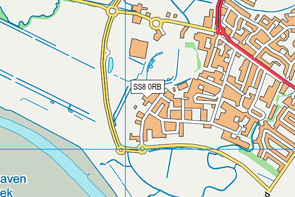 SS8 0RB map - OS VectorMap District (Ordnance Survey)