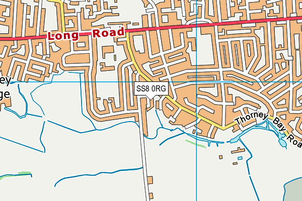 SS8 0RG map - OS VectorMap District (Ordnance Survey)