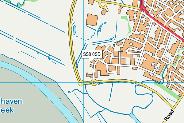 SS8 0SD map - OS VectorMap District (Ordnance Survey)