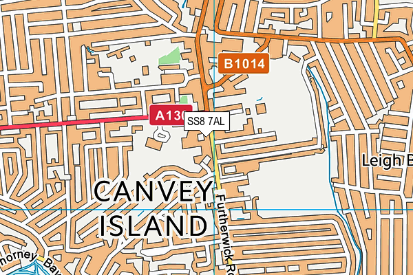 SS8 7AL map - OS VectorMap District (Ordnance Survey)