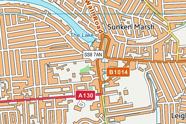 SS8 7AN map - OS VectorMap District (Ordnance Survey)
