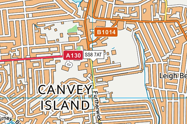 Anytime Fitness (Canvey Island) map (SS8 7AT) - OS VectorMap District (Ordnance Survey)