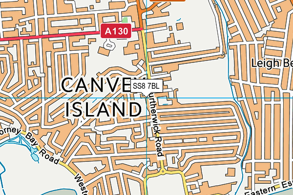 SS8 7BL map - OS VectorMap District (Ordnance Survey)