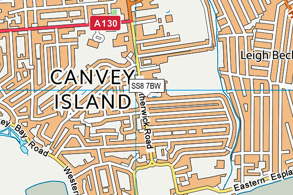 SS8 7BW map - OS VectorMap District (Ordnance Survey)