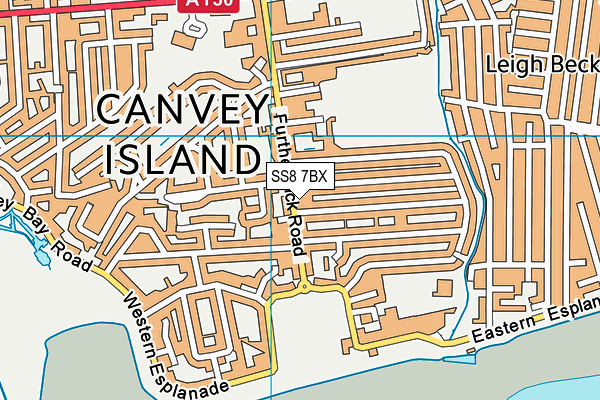 SS8 7BX map - OS VectorMap District (Ordnance Survey)