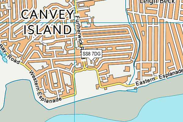 SS8 7DG map - OS VectorMap District (Ordnance Survey)